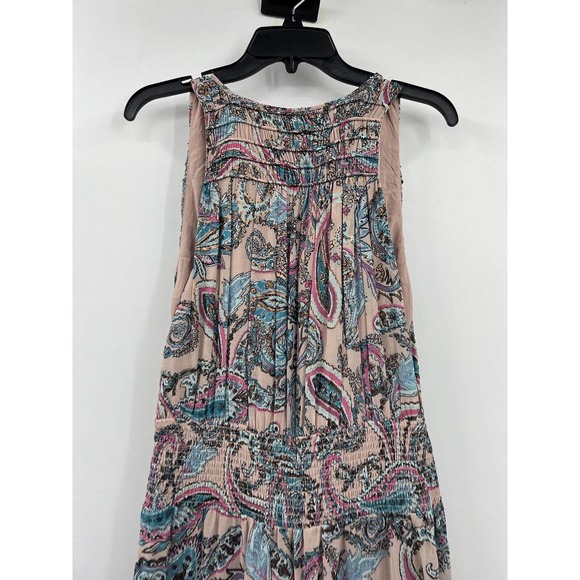 Free People Gold Dust Tie Metallic Printed Wide Leg  Jumpsuit - Picture 8 of 10